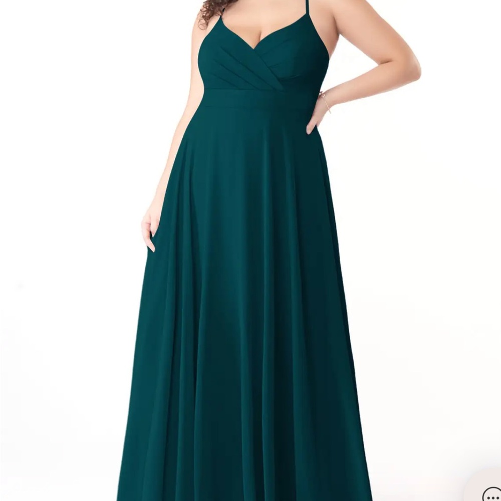 Azazie Teal Maxi Dress